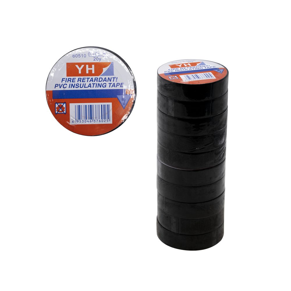 CINTA AISLANTE NEGRA 
3/8” X 20 YARDAS
(18.3 METRO) (X 10)