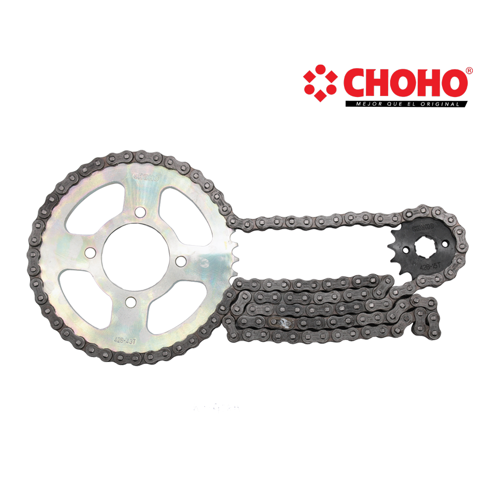 KIT CHOHO RONCO 150, LIFAN 150, BROS CHINA  43T/15T - 428H -126L
