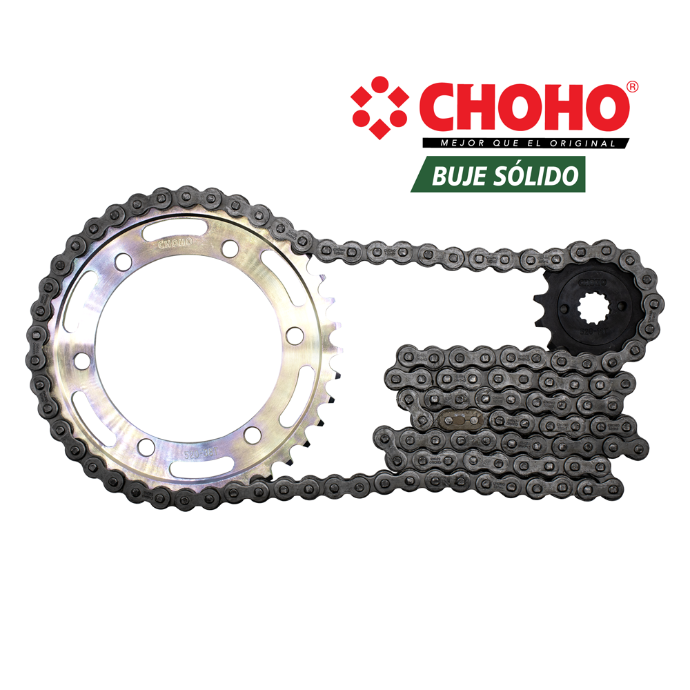 KIT CHOHO BUJE SÓLIDO CBR 250 38T/14T-520HS-116L