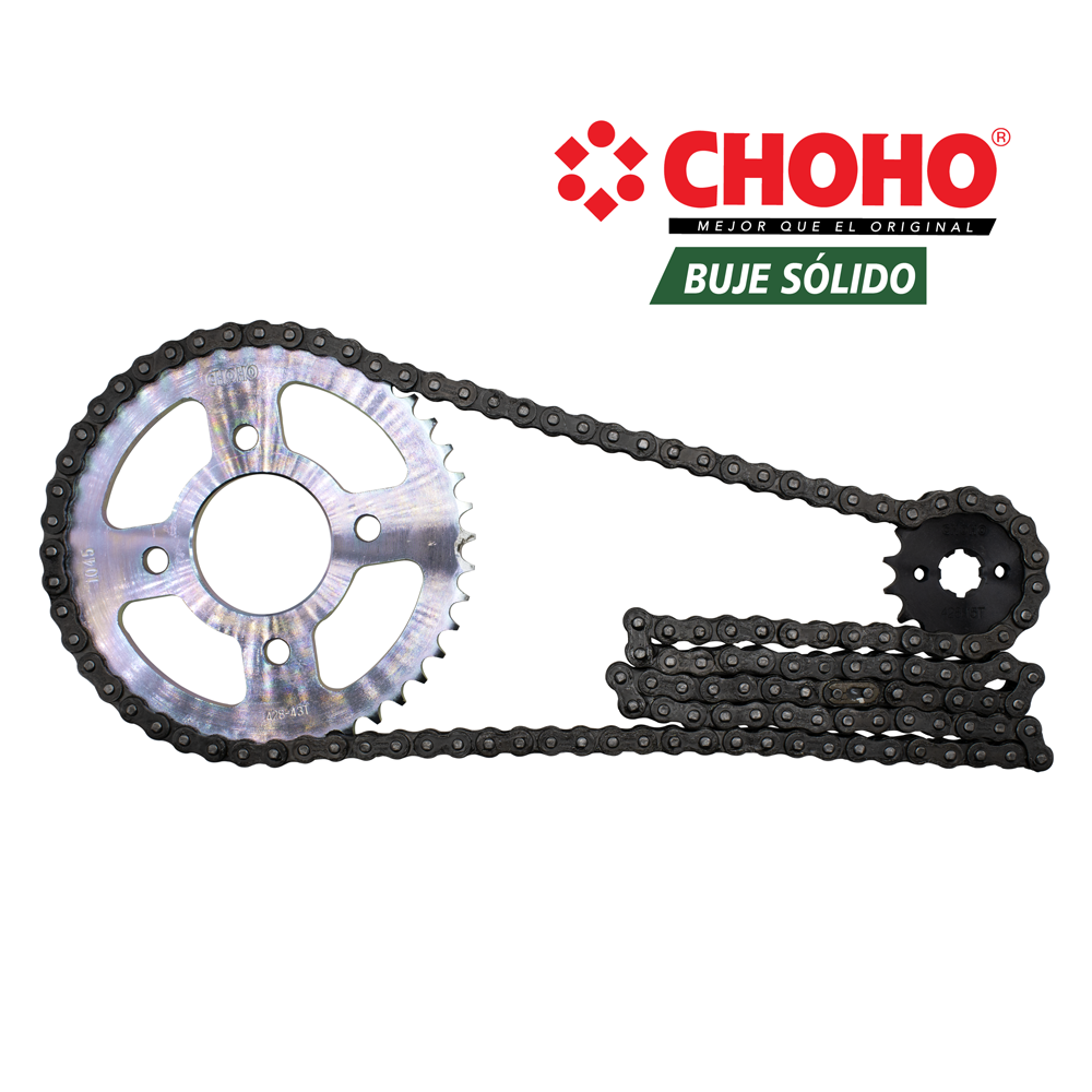 KIT CHOHO BUJE SOLIDO CBF 150 43T/15T 428HS-132L