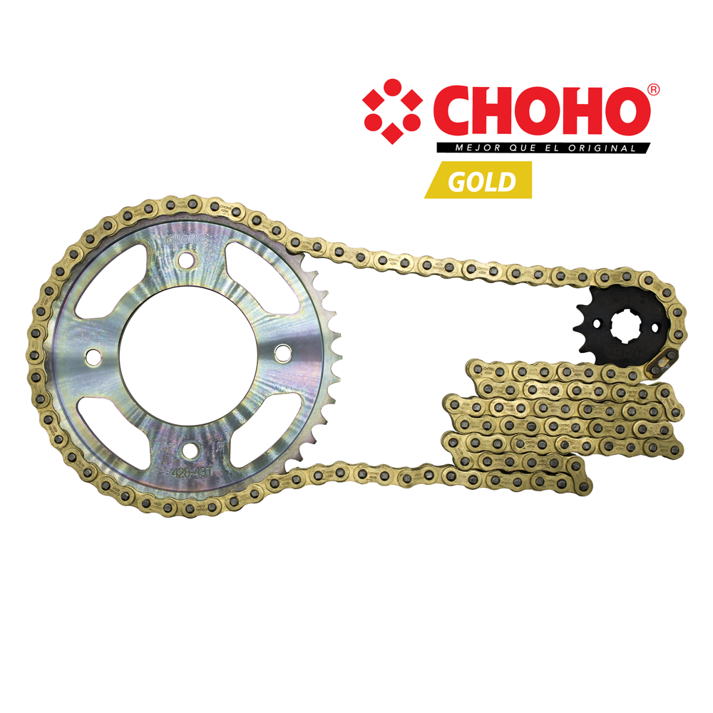 KIT CHOHO CBF 125 MODERNA 43 T/14T-428H -122L GOLD