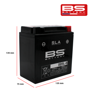 BATERIA BS SLA BB9L-B 12V 9.5AH 120CCA - CAJA x 6 UNIDADES