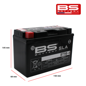 BATERIA BS SLA BT9B-4 12V 8.4AH 120CCA - CAJA x 4 UNIDADES