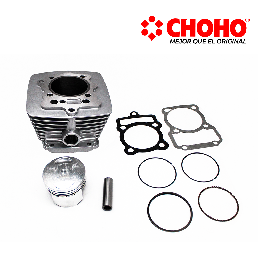 CILINDRO CHOHO COMPLETO CG 250 REFRIG. AIRE Ø66.5  PIN 16 250CC VARILLERO