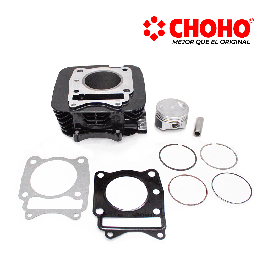 CILINDRO CHOHO COMPLETO XR 150L PT/CBF 150 PT REFRIG. AIRE Ø64 PIN 14 POTENCIADO A 190CC
