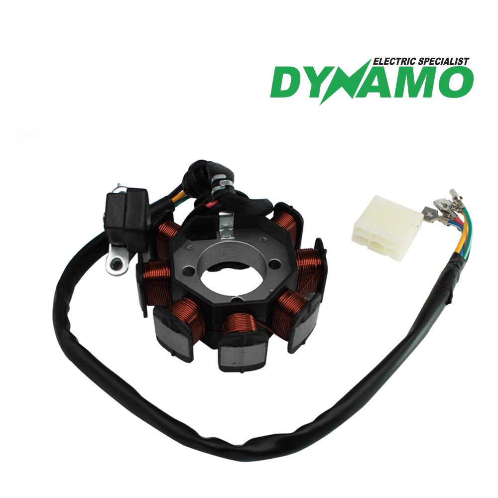 ESTATOR DYNAMO CG 125, AKT 125/150, DM 125/150 (8 BOBINAS)
