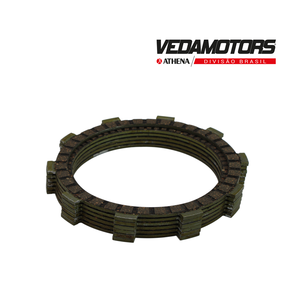 DISCOS DE EMBRAGUE VEDAMOTORS FZ 25, XTZ 250, YBR 250 (5 DISCOS + 1 DISCO DELG.)
