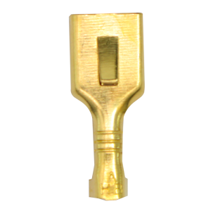 TERMINAL SPARTAN COBRE PLANO HEMBRA CON TRABA 1/4" (6.35MM) (X 100)