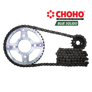 KIT CHOHO BUJE SOLIDO CB 150 INVICTA, CG 150 TITAN 42T/15T 428HS-128L