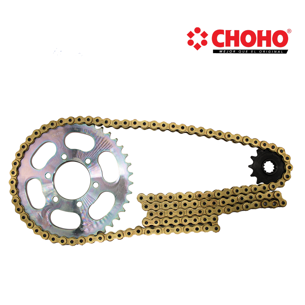 KIT CHOHO QM 200 QINGQI, DR 200 VELOCIDAD 40T/13T 520H-116L GOLD