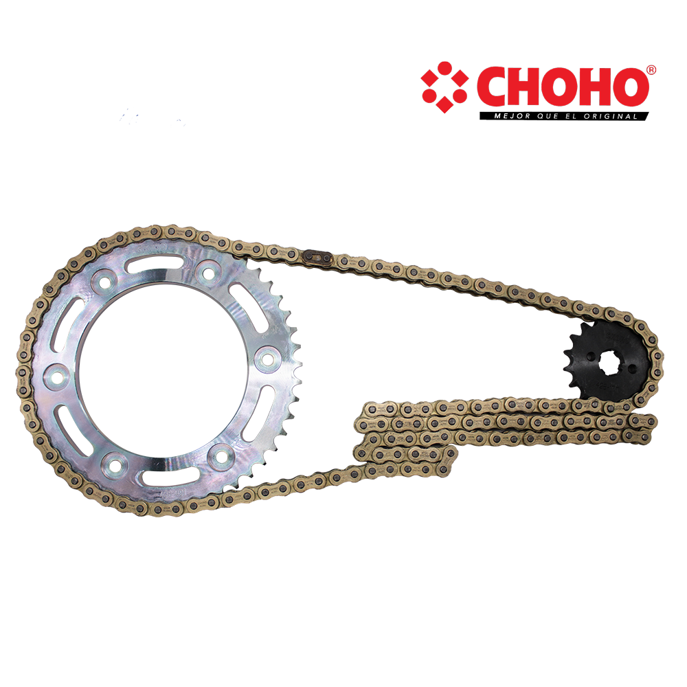KIT CHOHO XR 150L 49T/17T 428H-132L GOLD MED. ORIGINAL